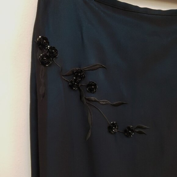 Mix It Womens Whimsigoth Y2K Silk Midi Skirt Size 10 Fairy Grunge Church Office - Picture 2 of 9